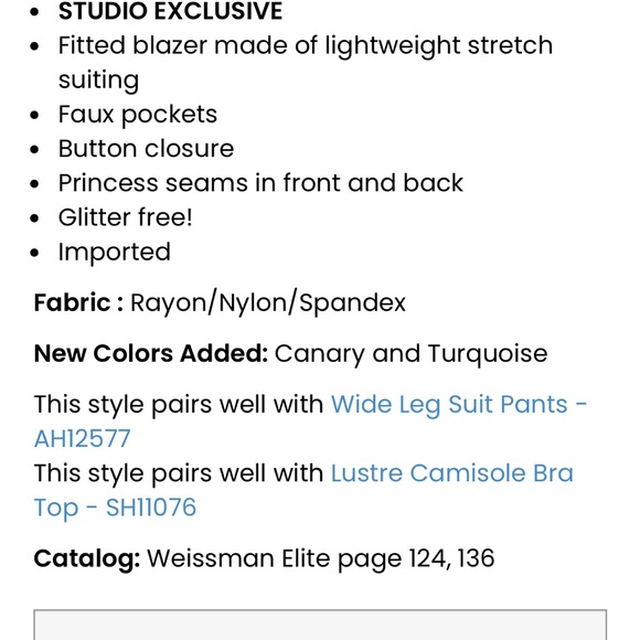 Weissman Stretch Blazer and Pants Size AXL and Adult Small - Picture 3 of 4